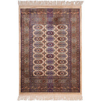 Chiraz Art Silk Hallway Hall Carpet Runner 68cm x 230cm Beige 8438-4