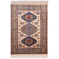 Chiraz Art Silk Rug 100cm x 137cm Floor Carpet Mat Beige 9379-4