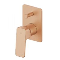 Shower Mixer Bathroom Tap with Diverter Brushed Copper Swept Greens Tapware 18603598