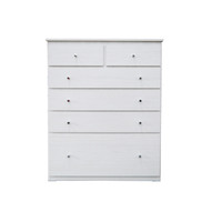Chest of Drawers for Clothes Budget Tallboy 6 Drawer Clothing Storage Unit Cabinet 920 x 400 x 1150mm High Antique White BC 13