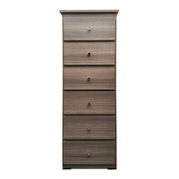 Chest of Drawers 420mm Wide Clothes Storage Cabinet 6 Drawer Ceramic Wood BC 2B