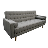 Sophia 3 Seater Sofa Couch Click Clack Dark Grey 2.12m