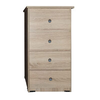 4 Drawer Chest of Drawers 420mm Wide Bedroom Clothes Storage Unit Budget Melamine Natural Oak BC 2