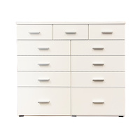 Chest of Drawers for Clothes Hugo Tallboy 11 Drawer Clothing Storage Unit Cabinet 1200 W x 430 Dx 1150mm High White HC 11 D