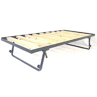 Hypersonic Single Bunk Bed Trundle Metal with Castors