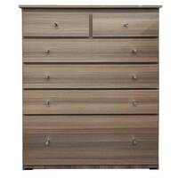 Chest of Drawers for Clothes Budget Tallboy 6 Drawer Clothing Storage Unit Cabinet 920 x 400 x 1150mm High Ceramic BC 13