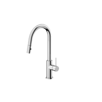 Nero Tapware Mecca Pull Out Gooseneck Sink Mixer With Vegie Spray Function Chrome NR221908CH