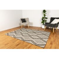 Mos Rugs Anita Rug Hypo-allergenic Wool Floor Area Carpet 155 x 225cm Charcoal BANITA10207-CHAR