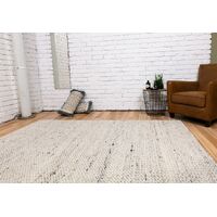 Mos Rugs Oslo Rug Hand Crafted Wool Floor Area Carpet 155 x 225cm Greyology 1364 BOSLO-1364
