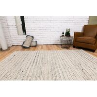 Mos Rugs Oslo Rug Hand Crafted Wool Floor Area Carpet 155 x 225cm Greyology 1392 BOSLO-1392