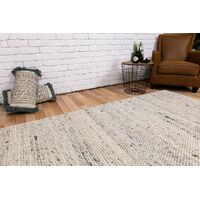 Mos Rugs Oslo Rug Hand Crafted Wool Floor Area Carpet 155 x 225cm Greyology 3562 BOSLO-3562