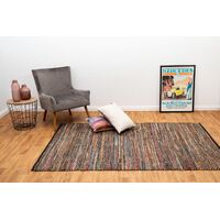 Mos Rugs Rustic Charm Rug Recycled Materials Floor Area Carpet 155 x 225cm Multi Coloured BRUSTIC-16-6185