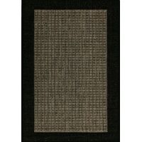 Mos Rugs Chino Rug Flatwoven Floor Area Carpet 160 x 230cm Grey Black B2530-GREY-BLACK