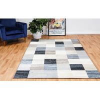 Mos Rugs Raffia Rug Transitional Floor Area Carpet 200 x 285cm Blue Ivory CRAF0923-BLUE-IVORY