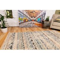 Mos Rugs Cozy Rug Polyester Floor Area Carpet 200 x 290cm 5422 Blue Beige C5422-BLUE-BEIGE