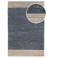 MOS Rugs Republic Floor Area Rug Leather and Jute 200 x 290 Grey CREPUBLIC-GRY