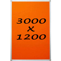 Whiteboards Direct Pin Board Felt Display Notice Pinboard 3000mm x 1200mm