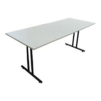 Heavy Duty Metal Folding Table Legs and Melamine Rectangle Top 1800 x 750mm