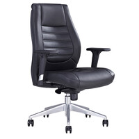 Style Ergonomics Executive Seating Adjustable Medium Back Chair Black PU BOSTON-L