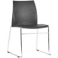 Style Ergonomics Exam Classroom Seating Stackable Black Plastic Chair VINN VINN-B