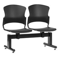Style Ergonomics Beam Seating Visitors Chair Welded Frame Black FOCUS F-BEAM-2