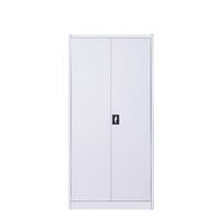 Office 2 Door Stationery Lockable Cupboard Cabinet 1850mm H x 900mm W White GOPHD-ST1809WH