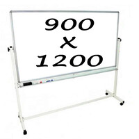 Whiteboards Direct Mobile Whiteboard Double Sided 900 X 1200mm Pivoting Commercial Magnetic Writing Board