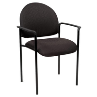 Visitors Chair Stacking with Arms Office Furniture Seating YS Design Black YS11A