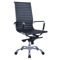 Office Chair with Arms High Back Office Furniture Seating YS Design Naples Black PU YS116H