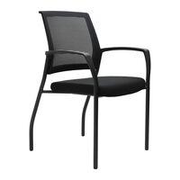 Visitors Chair with Arms Mesh Back Meeting Training Room Black Fabric Seat Dal Brands Urbin DO183-U23