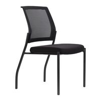 Meeting Training Room Visitors Chair Mesh Back Stackable Black Fabric Seat Dal Brands Urbin DO185-U23