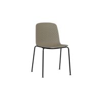 Outdoor Chair Perforated Contoured Shell UV Stabilised Flex Back Moli Putty M4B-16