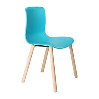Waiting Room Chair 4 leg Beech Timber Frame Flex Poly Seat Visitors Chairs for School Hall Site Office Acti Teal A4T-28