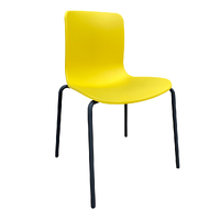 Plastic Metal Stacking Chair 4 leg Powder Coated Metal for School Hall Site Office Acti Yellow A4B-19