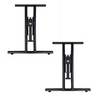 Pair of Trestle Table Legs Black Metal Desk and Table Folding Base Frame 700mm High