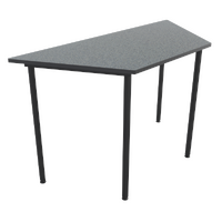 Classroom Trapezium Table Student Conference Black Steel Frame Laminate Top 1200 x 600 x 720mm H