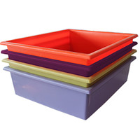 6 x Tote Boxes Educational Furniture Waterproof Portable Storage Containers Colour 425 x 370 x 120mm H