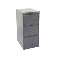 Rapidline Vertical Filing Cabinet with Key lock 3 Drawers Office Storage Graphite Ripple GFCA3 GR