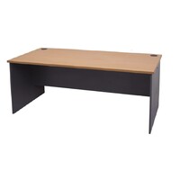Rapidline Open Desk Office Writing Table Furniture Computer PC 1500 x 750mm Charcoal Beech