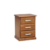 Homefurn Timber Bedside Table 3 Drawer Chest of Drawers NZ Pine 480 x 400 x 630H Arizona 1016 ABT