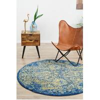 Rug Culture RADIANCE 411 Floor Area Carpeted Rug Contemporary Round Royal Blue 240X240cm
