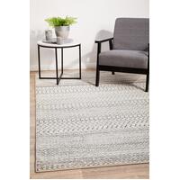 Rug Culture CHROME HARPER Floor Area Carpeted Rug Transitional Rectangle Silver & Off White 290X200CM