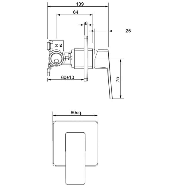 Methven Shower Wall Mixer Matte Black Bathroom Tap Blaze 039432MBK