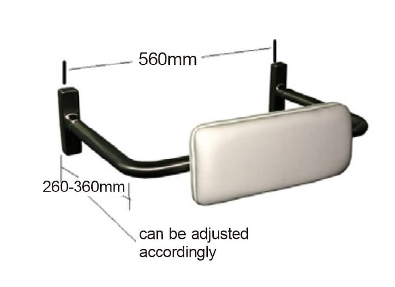 ECT Global Toilet Suite Commercial Care Disabled toilet back rest with