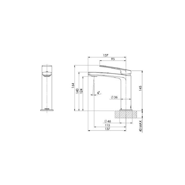 Phoenix Tapware Bathroom Basin Mixer Brushed Nickel Tap Mekko 115770040