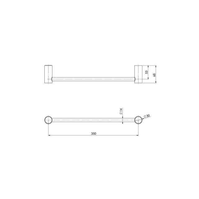 Phoenix Hand Towel Rail Holder Chrome Vivid Slimline 111850000