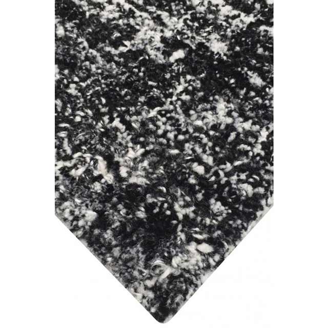 Bayliss Rugs Dakota 200cm Round Wool & Viscose Floor Area Rug Phantom Black