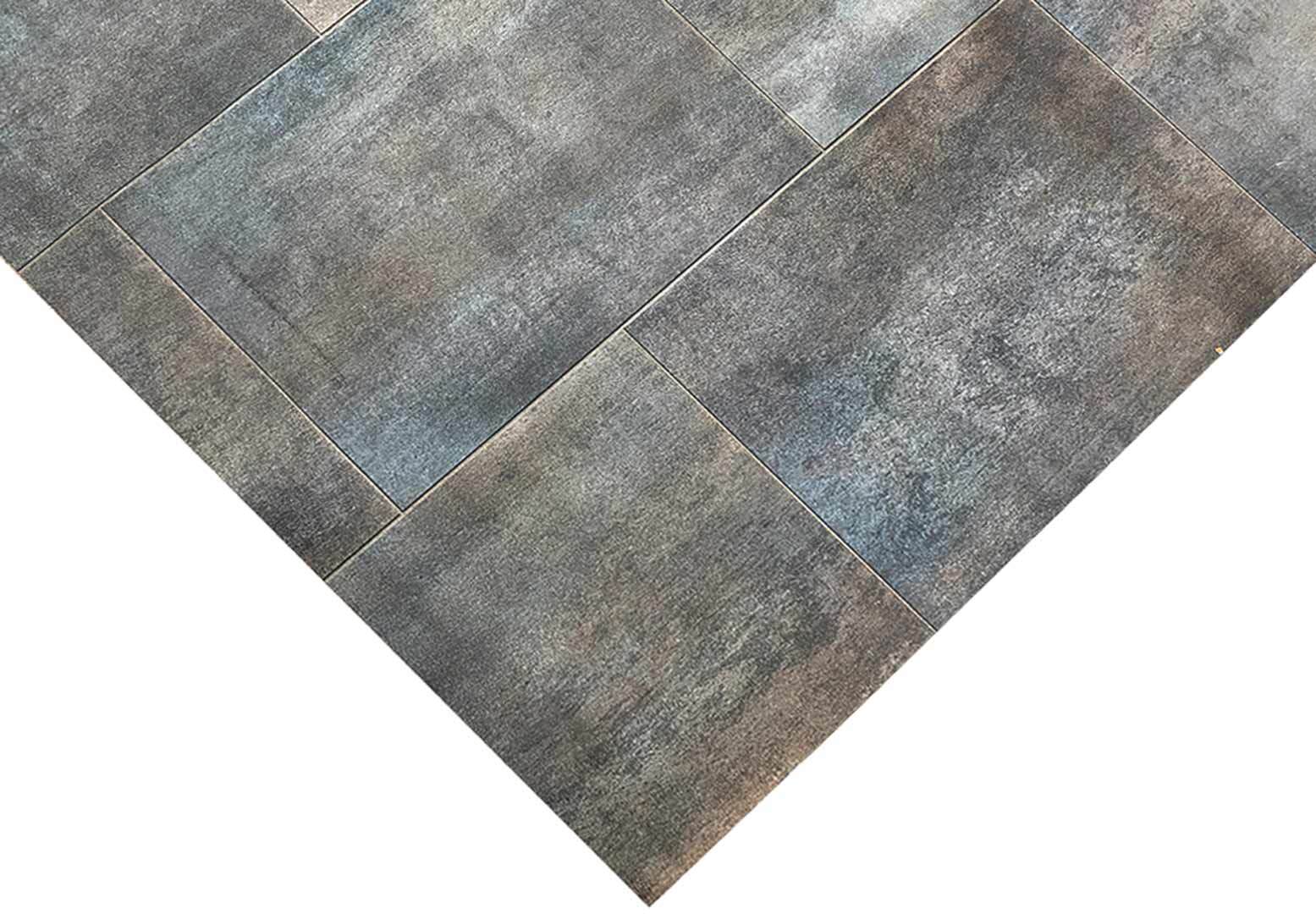 Signature Floors VINYL Sheet FLOORING DIY Offset Bluestone Tile Look 4m Wide