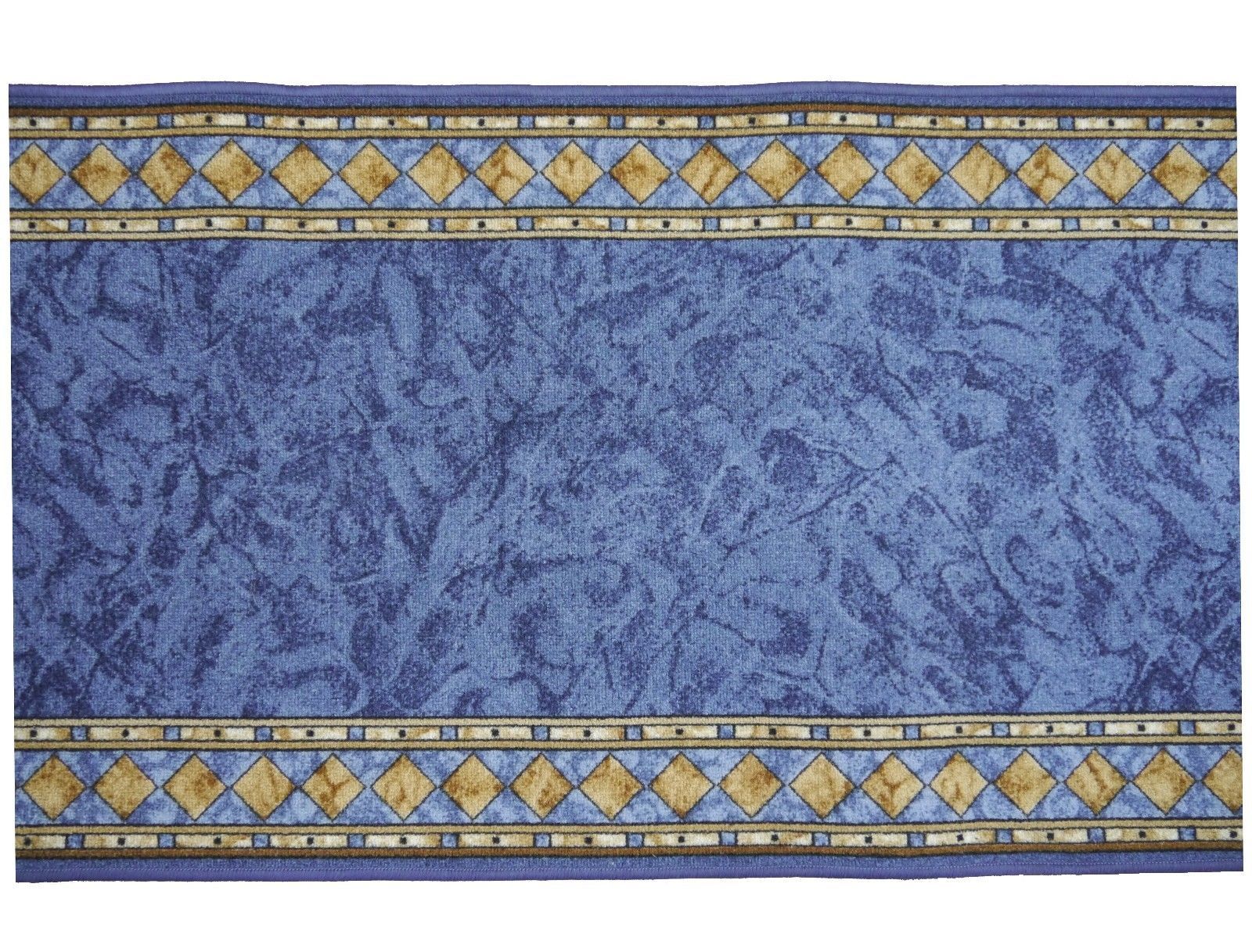 Cheops Hall Runner 67cm wide Hallway Carpet Rubber Backed Blue