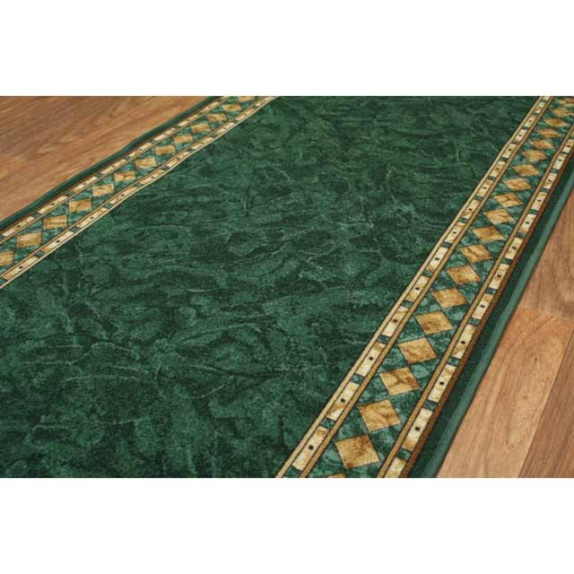 Cheops Hallway Rubber Back 67cm GREEN Hall Carpet